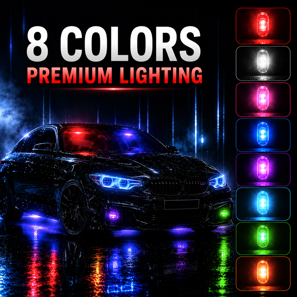 SparkCabin 8-color premium RGB lighting